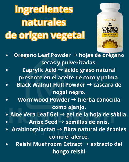 CANDIDA CLEANSE -  Tu aliado natural 🌱para un intestino más ligero ✨